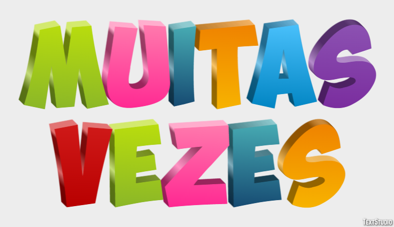 Muitas vezes Efeito de texto