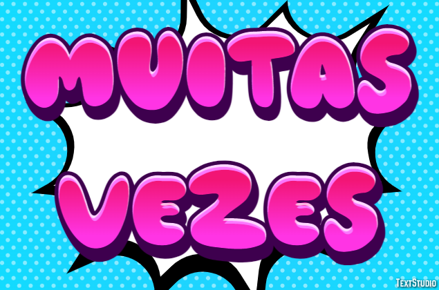 Muitas vezes Efeito de texto