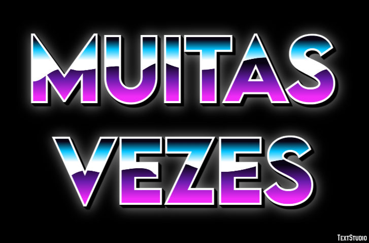 Muitas vezes Efeito de texto