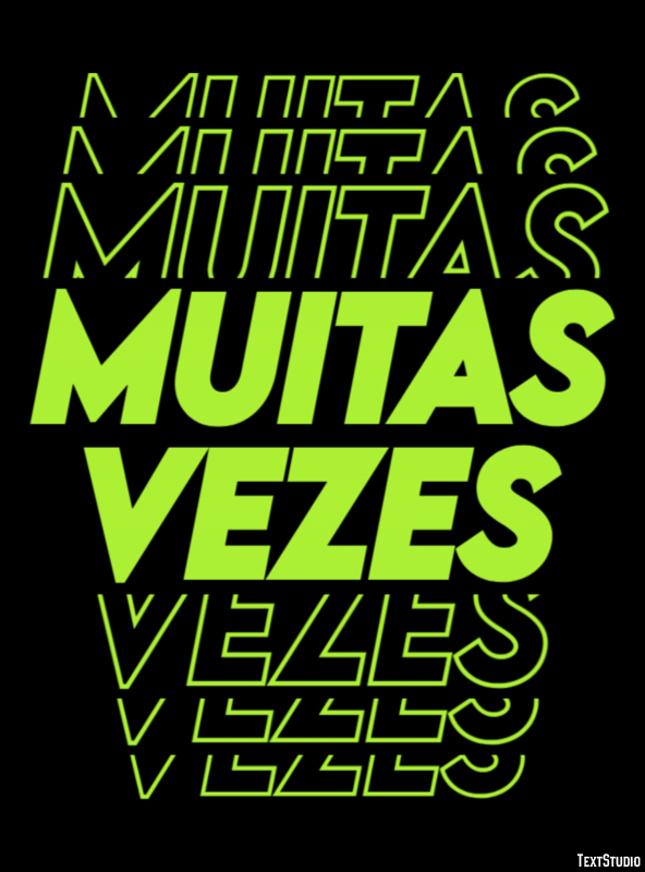 Muitas vezes Efeito de texto