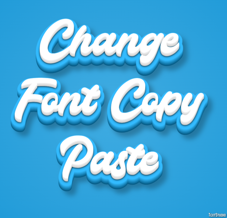 Change Font Copy Paste Text effect