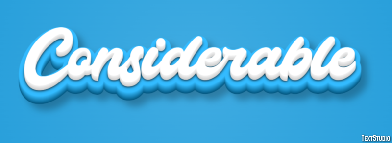 Considerable Text Effect