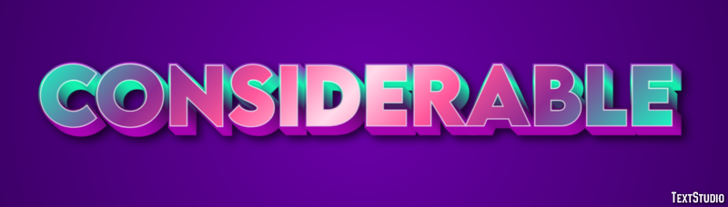 Considerable Text Effect