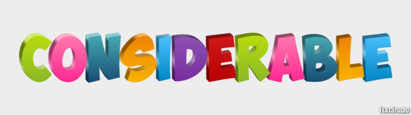 Considerable Text Effect
