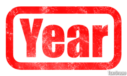 Year Text Effect