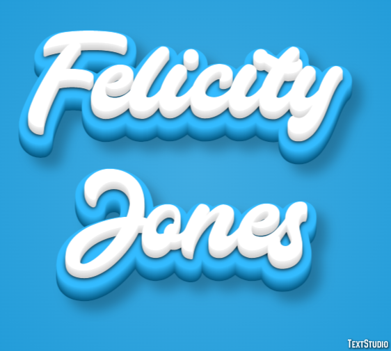 Felicity Jones Text effect