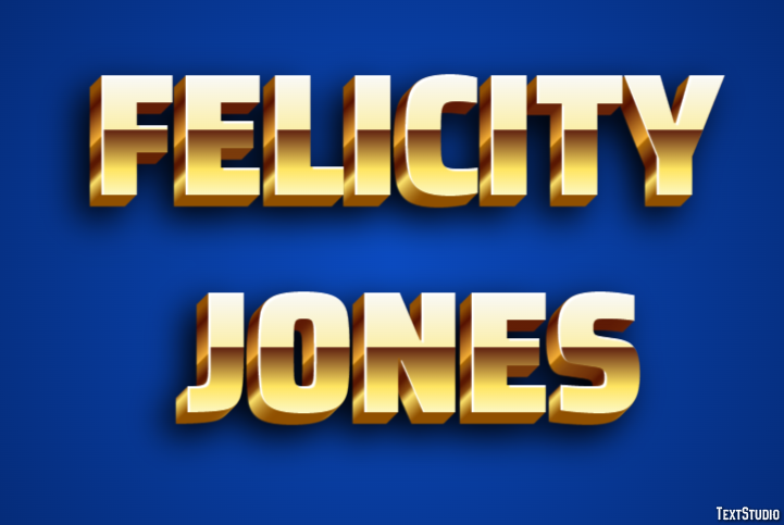 Felicity Jones Text effect