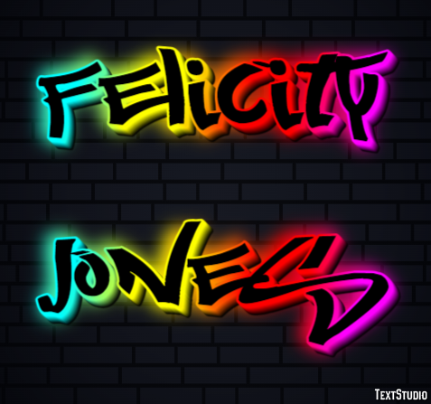 Felicity Jones Text effect