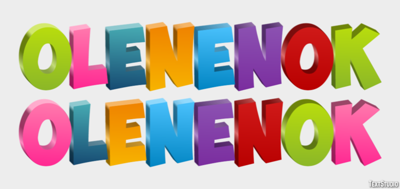 олененок olenenok Текстовый эффект