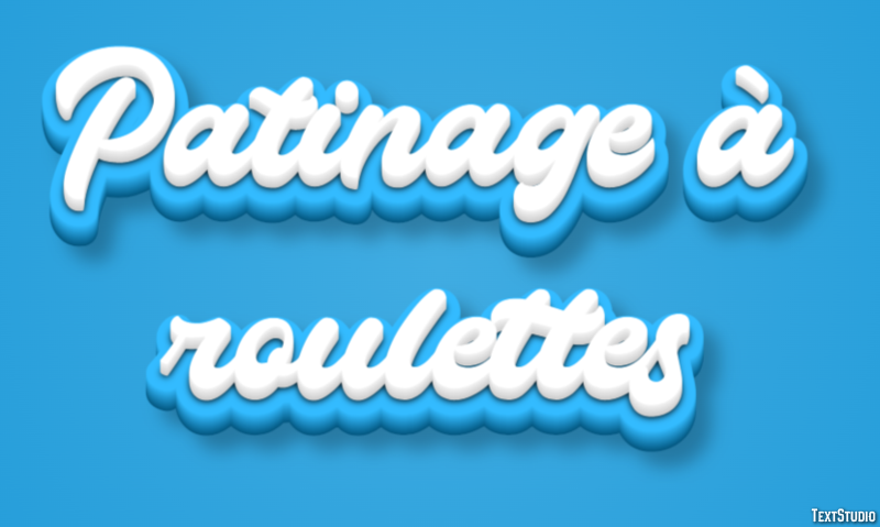 Patinage à roulettes Effet de texte