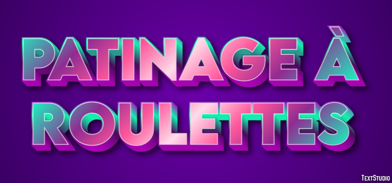 Patinage à roulettes Effet de texte