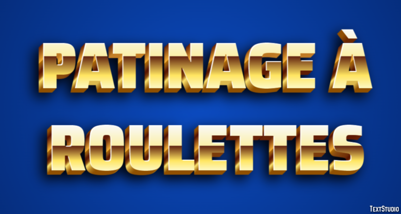 Patinage à roulettes Effet de texte