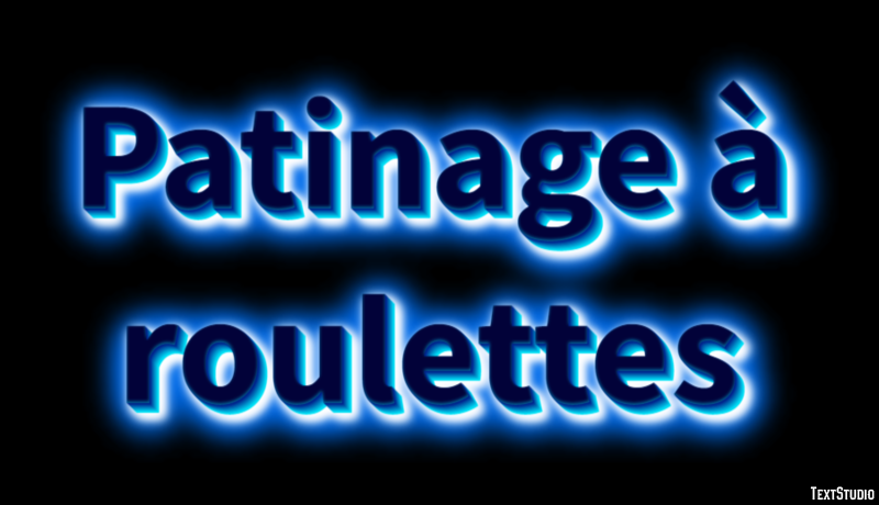 Patinage à roulettes Effet de texte