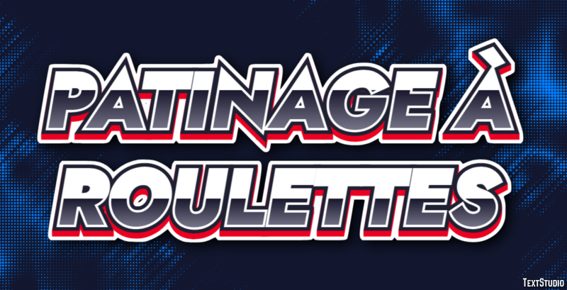 Patinage à roulettes Effet de texte