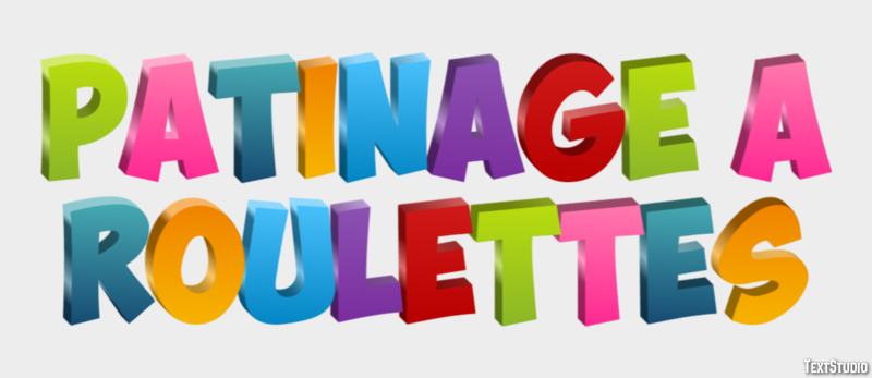 Patinage à roulettes Effet de texte