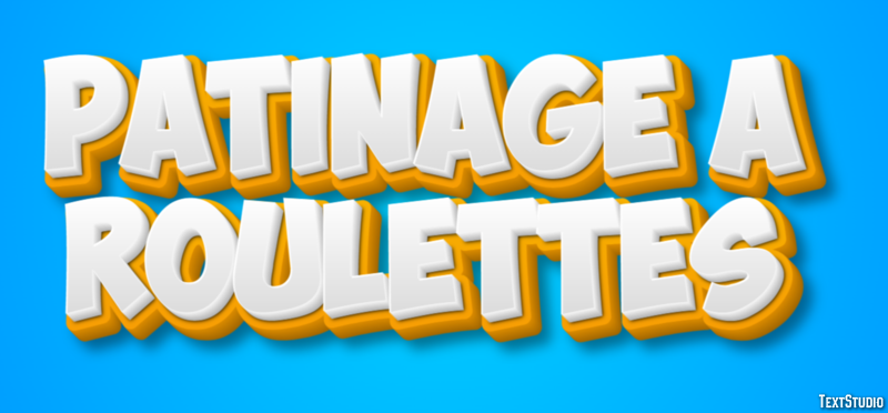 Patinage à roulettes Effet de texte