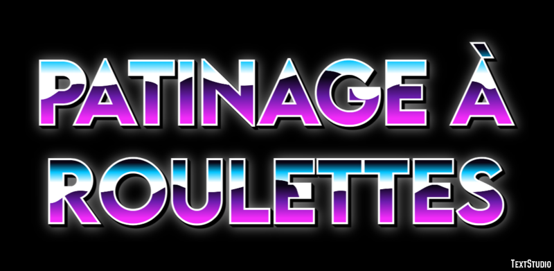 Patinage à roulettes Effet de texte
