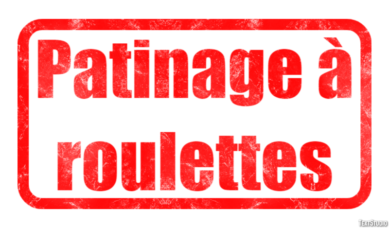 Patinage à roulettes Effet de texte