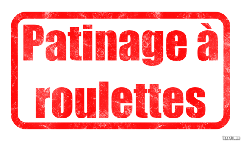 Patinage à roulettes Efekt tekstowy