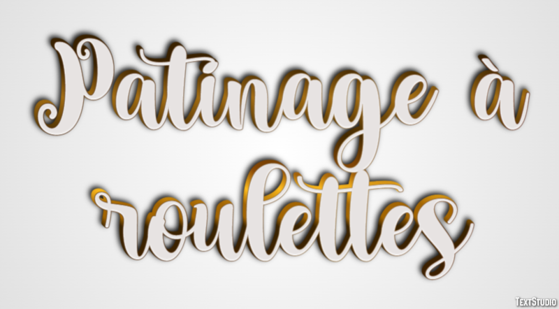Patinage à roulettes Effet de texte