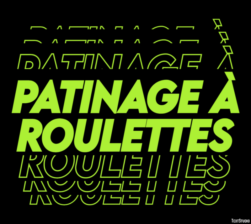 Patinage à roulettes Effet de texte
