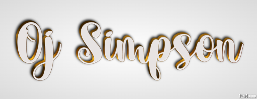 Oj Simpson Text effect