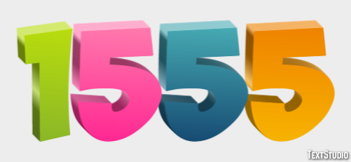 1555 Efecto de Texto