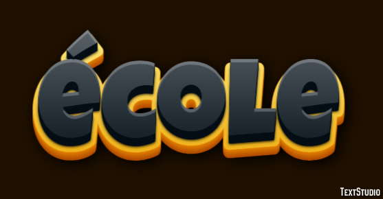 école Text effect
