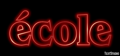 école Text effect