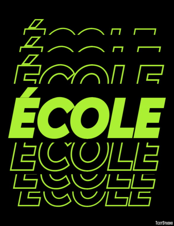 école Text effect