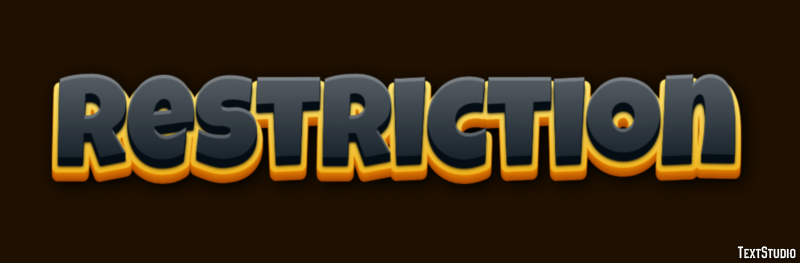 Restriction Text Effect