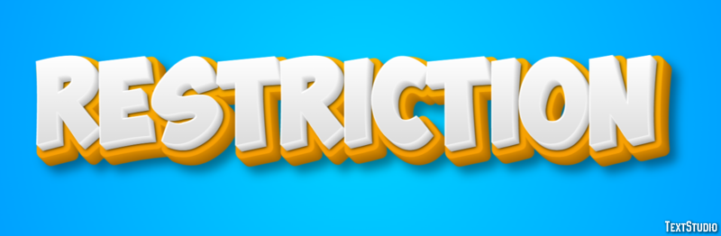 Restriction Text Effect