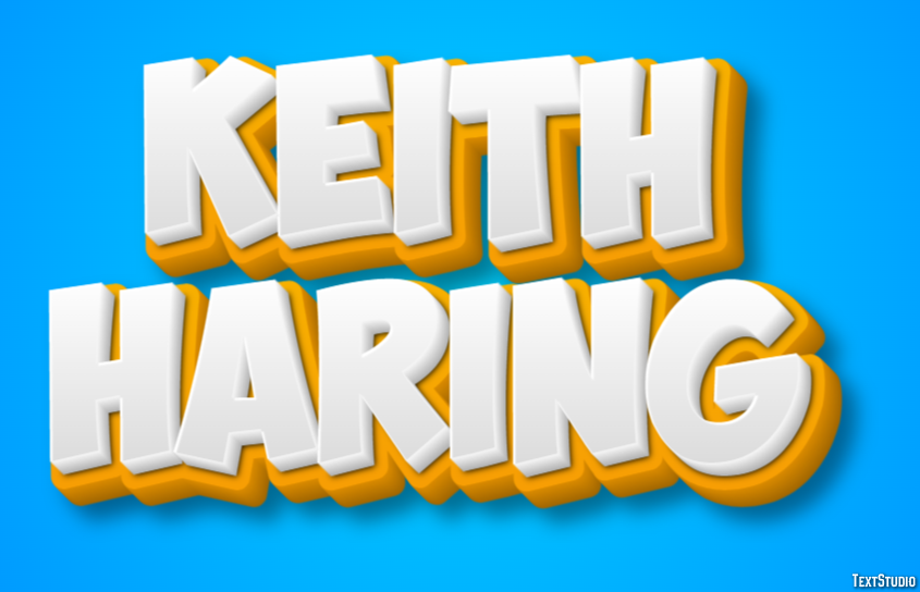 Keith Haring Эффект текста