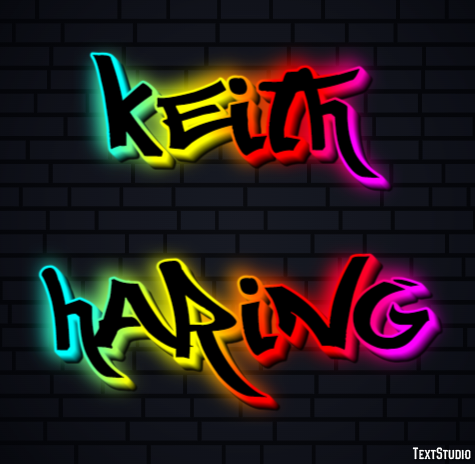 Keith Haring Efekt tekstowy