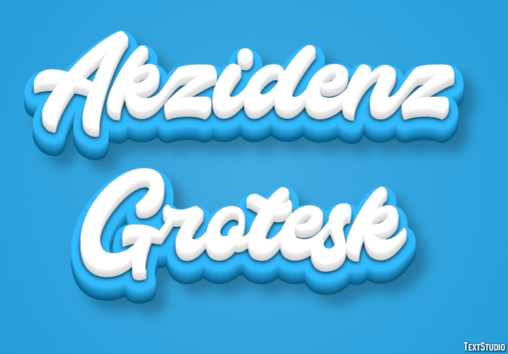 Akzidenz Grotesk Text effect