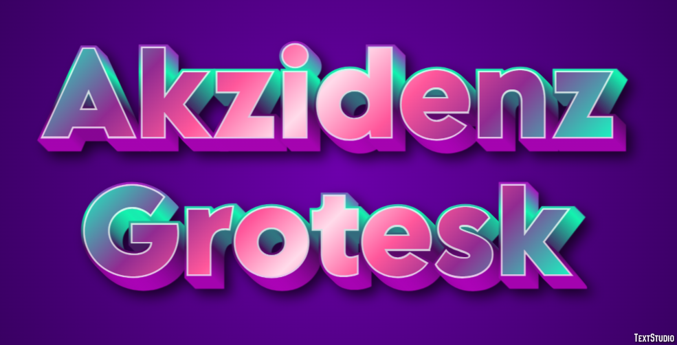 Akzidenz Grotesk Text effect