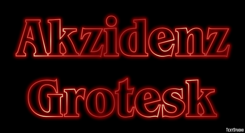 Akzidenz Grotesk Text effect