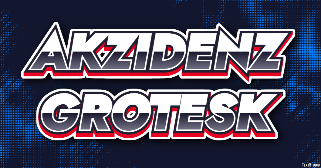 Akzidenz Grotesk Text effect