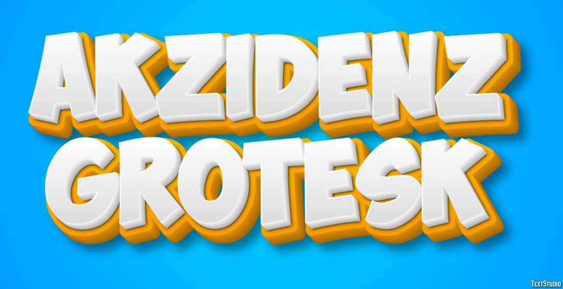 Akzidenz Grotesk Text effect
