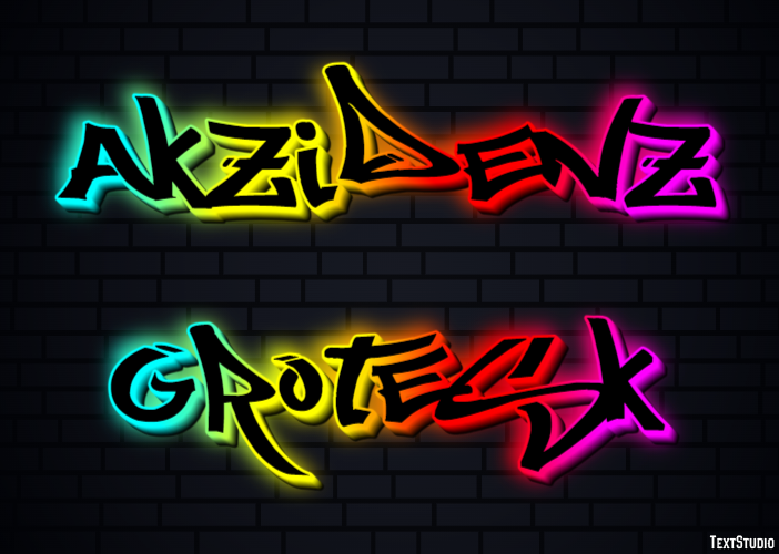 Akzidenz Grotesk Text effect