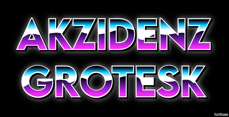 Akzidenz Grotesk Text effect