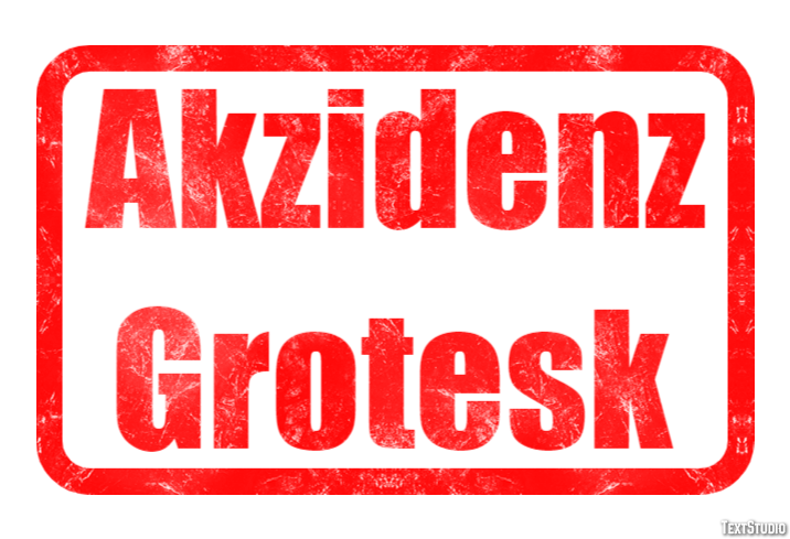Akzidenz Grotesk Text effect