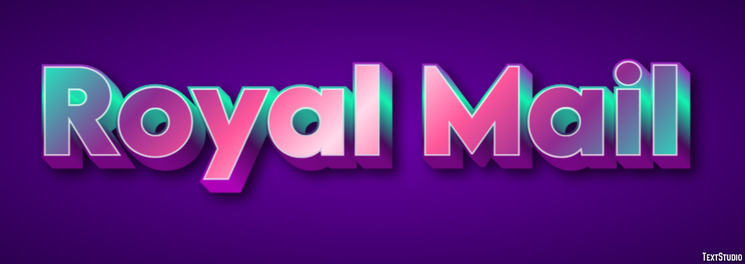 Royal Mail Tekst effect