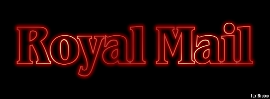 Royal Mail Tekst effect