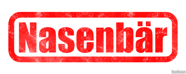 Nasenbär Texteffekt