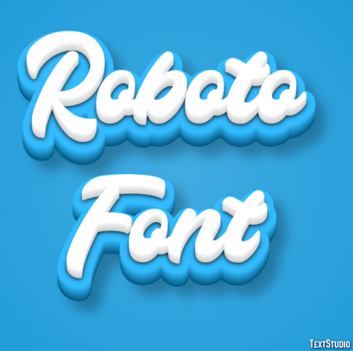Roboto Font Text Effect