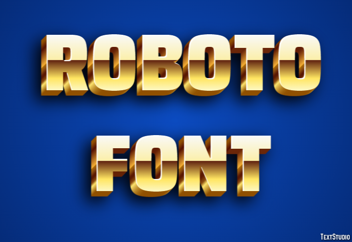 Roboto Font Text Effect