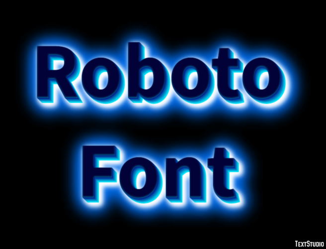 Roboto Font Text Effect