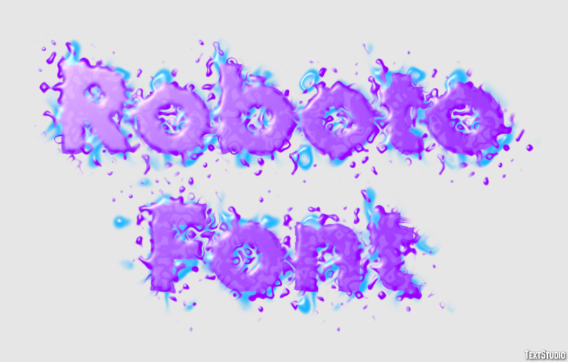 Roboto Font Text Effect