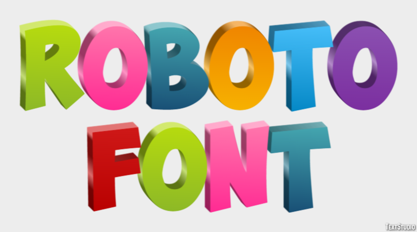 Roboto Font Efekt tekstowy